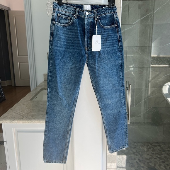 Anine Bing Sonya Mid-Rise Jeans Blue - Picture 3 of 15